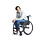 Pantalon fauteuil roulant sur élastique - jean bleu