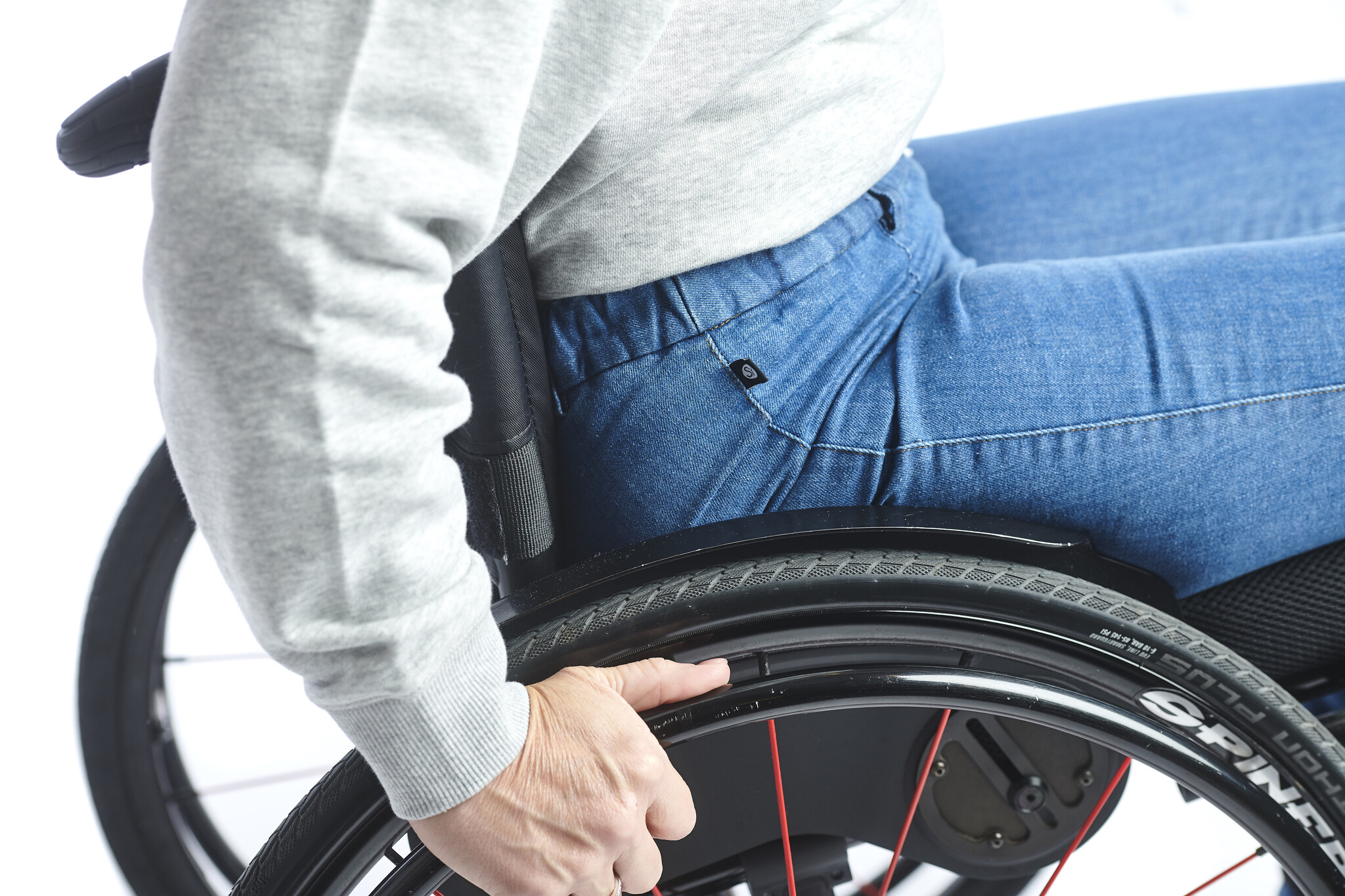 Rolstoelbroek op elastiek - blauwe jeans