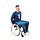 Pantalon sportif pour fauteuil roulant - jeans bleus