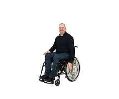 Wheelchair pants with side zippers - dark jeans