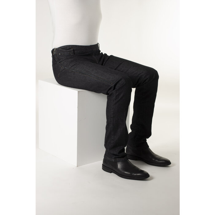 Rolstoelbroek met zijritsen - donkere jeans