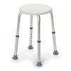 Tabouret de douche, réglable en hauteur, blanc