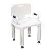 Shower chair Makemo with armrests and backrest, adjustable height.