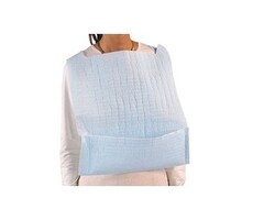 Bavoirs jetables pour adultes avec pochette (bleu)