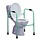 Toilet frame with adjustable PVC handles