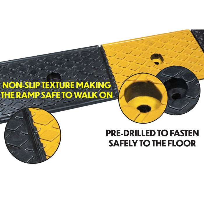 Rubber threshold aid 40 x 1000 mm (per piece)