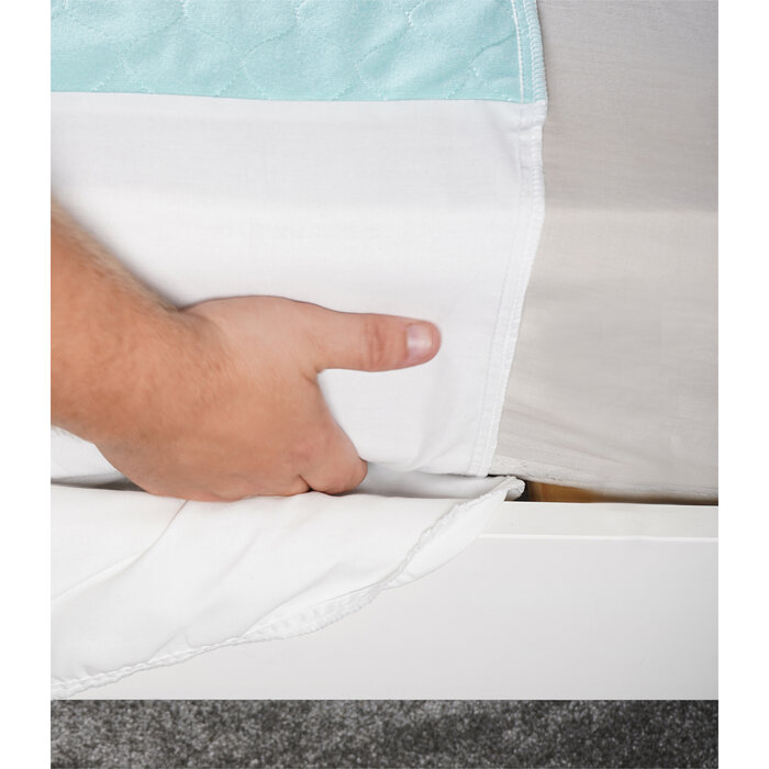 Washable incontinence bed pads - Set of 2 with pleat flaps