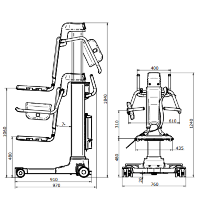 Douche- en badlift Meden Hydraid, 160 kg