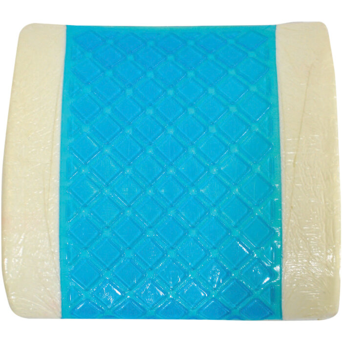 Memory foam lumbar support cushion with cooling gel