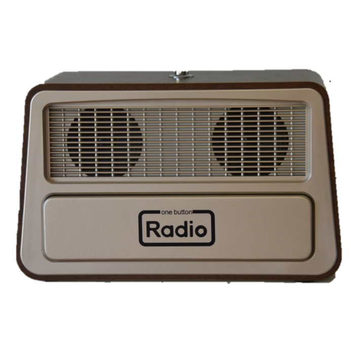 Retro radio met 1 bedieningsknop