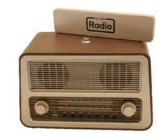 Retro radio with 1 control button