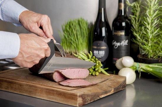 Couteau à découper ergonomique Soft Touch, noir