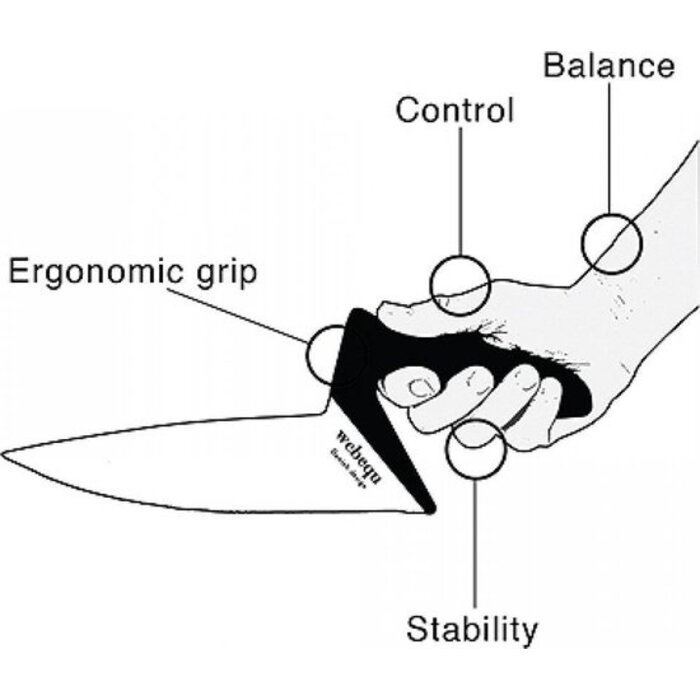Ergonomische vleesmes Soft Touch, zwart
