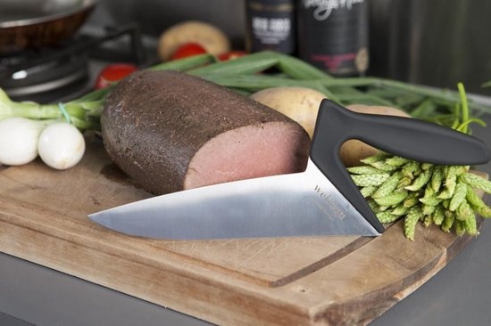 Couteau à découper ergonomique Soft Touch, noir