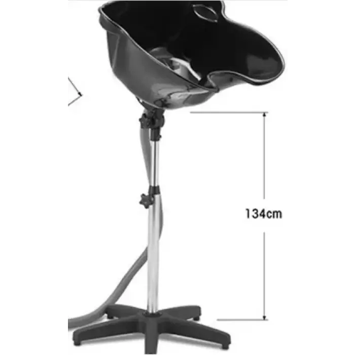 Wasbak voor kapper, kantelbak, zwart