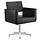 Swivel barber chair Odeon, adjustable height, 5 legs, black.