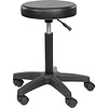 Rivoli swivel stool, adjustable height, 5 legs, black.