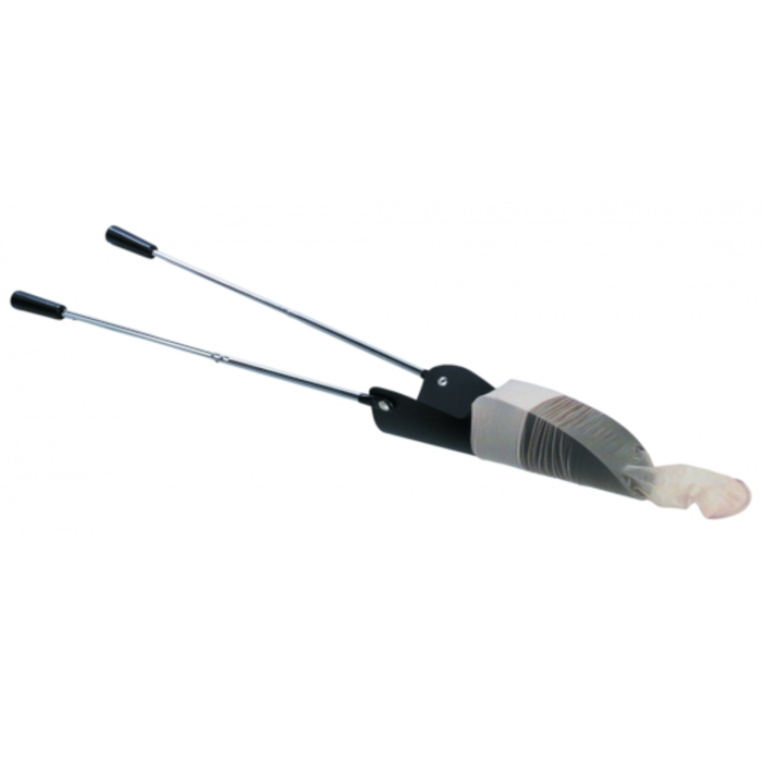 Stocking puller with telescopic rods