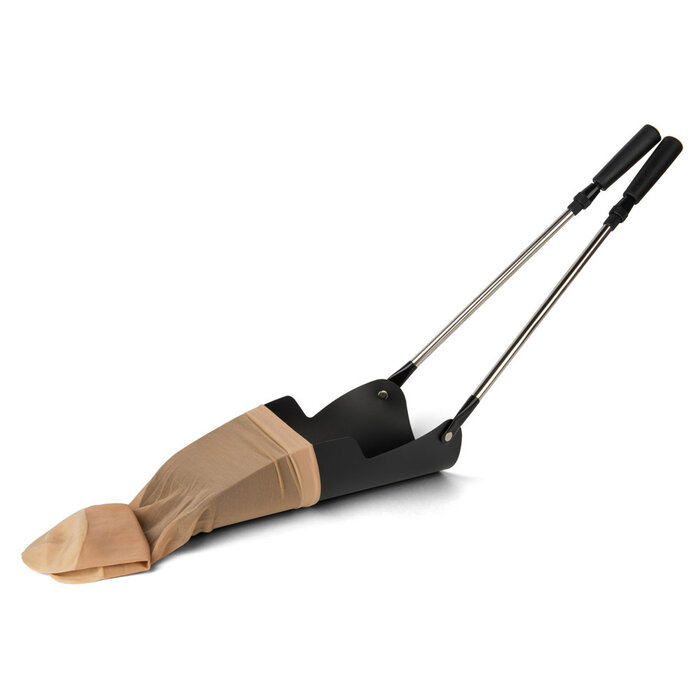 Stocking puller with telescopic rods