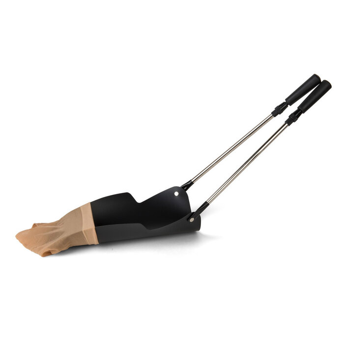 Stocking puller with telescopic rods