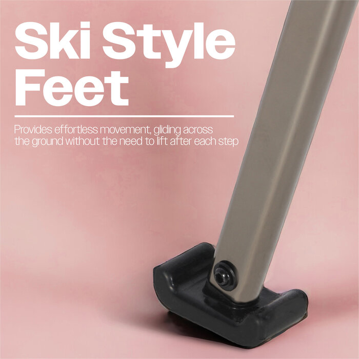 Foldable walking frame on wheels