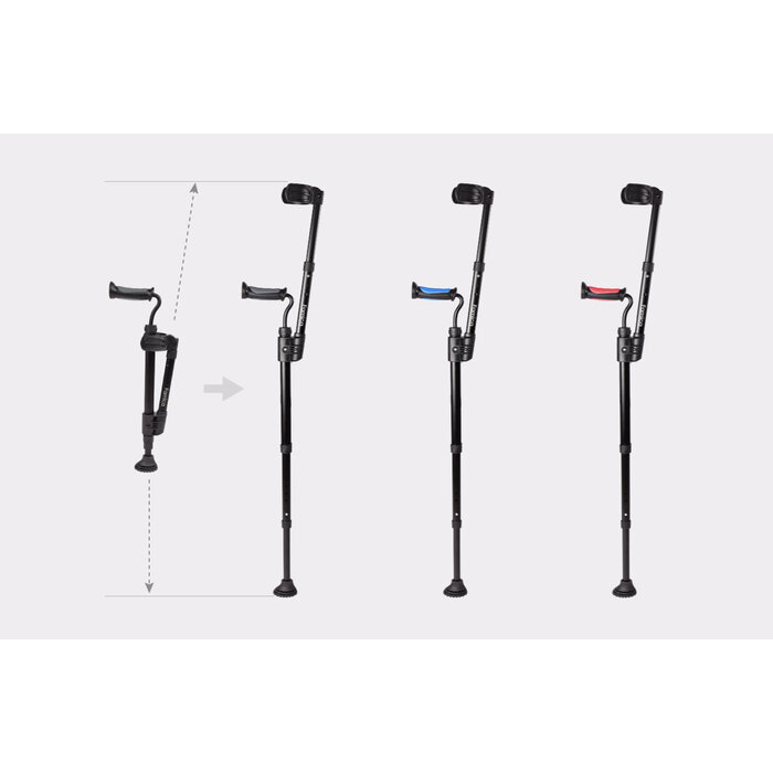 Double retractable elbow stool
