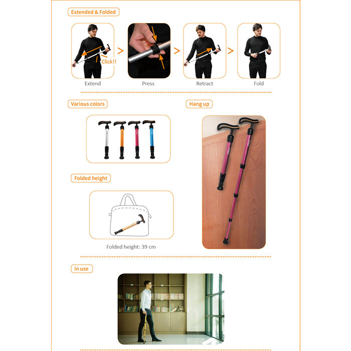 Folding design walking stick