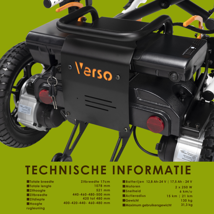 Fauteuil roulant électrique léger et adaptable avec batterie lithium amovible - verso