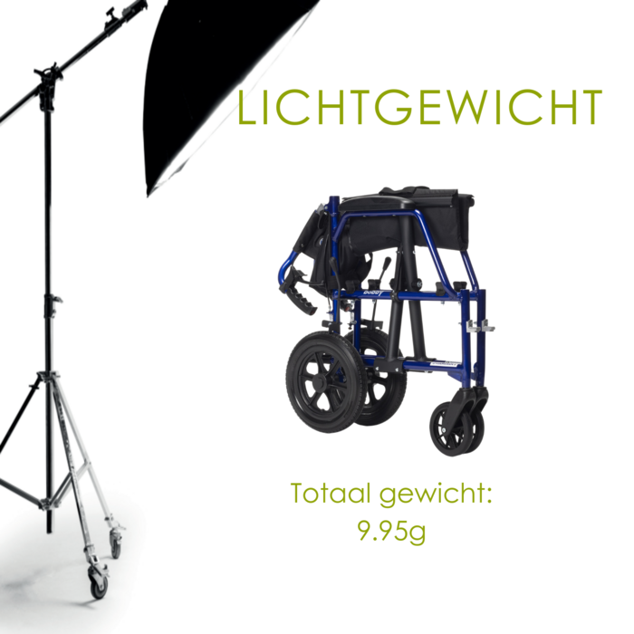 Transport chair foldable bobby - 2 widths