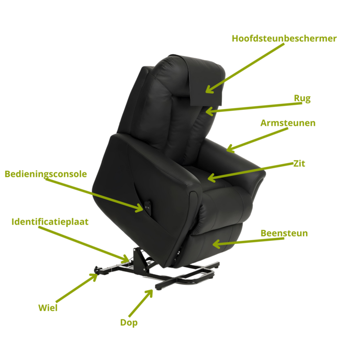 Comfortabele relaxzetel Montreal met dikke kussens