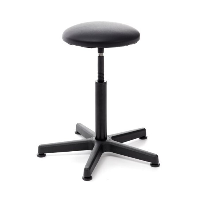 Adjustable stool with 5 legs and wheels