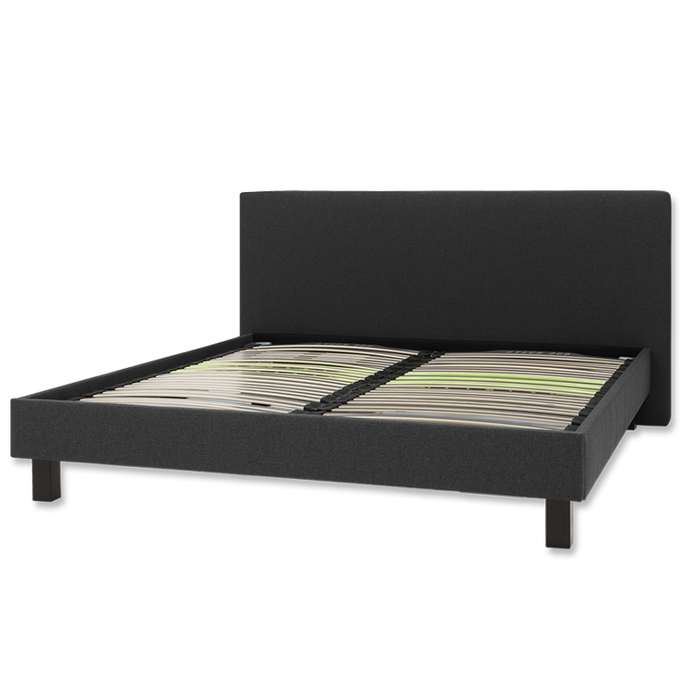 Slatted frame, head and foot end electrically adjustable