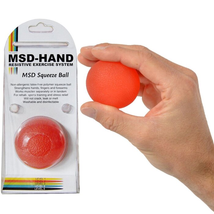 Ballon d'exercice pour les doigts et les mains (5 forces)