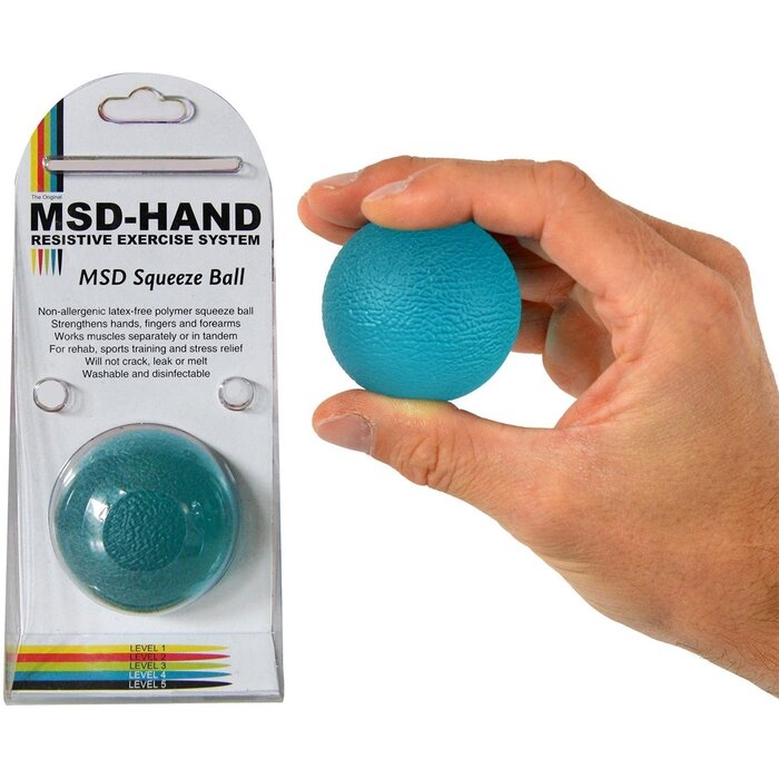 Ballon d'exercice pour les doigts et les mains (5 forces)
