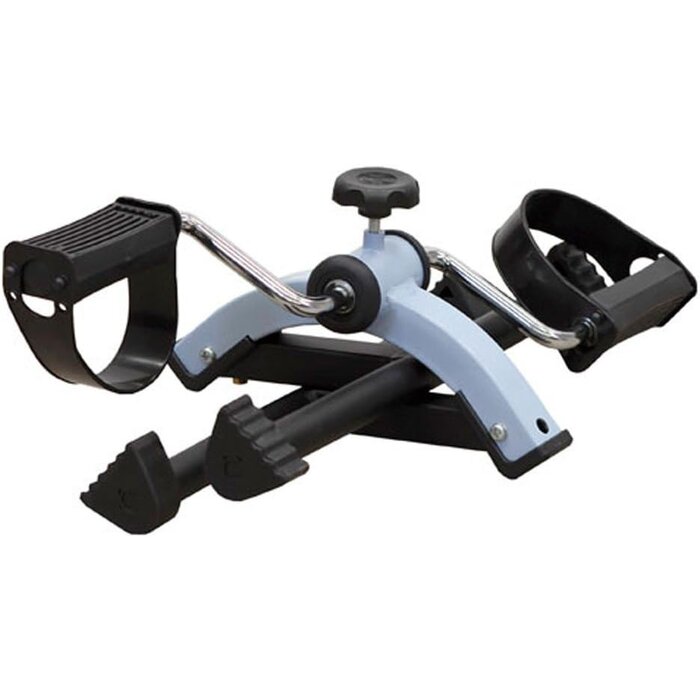 Foldable exercise bike with electronic tachometer