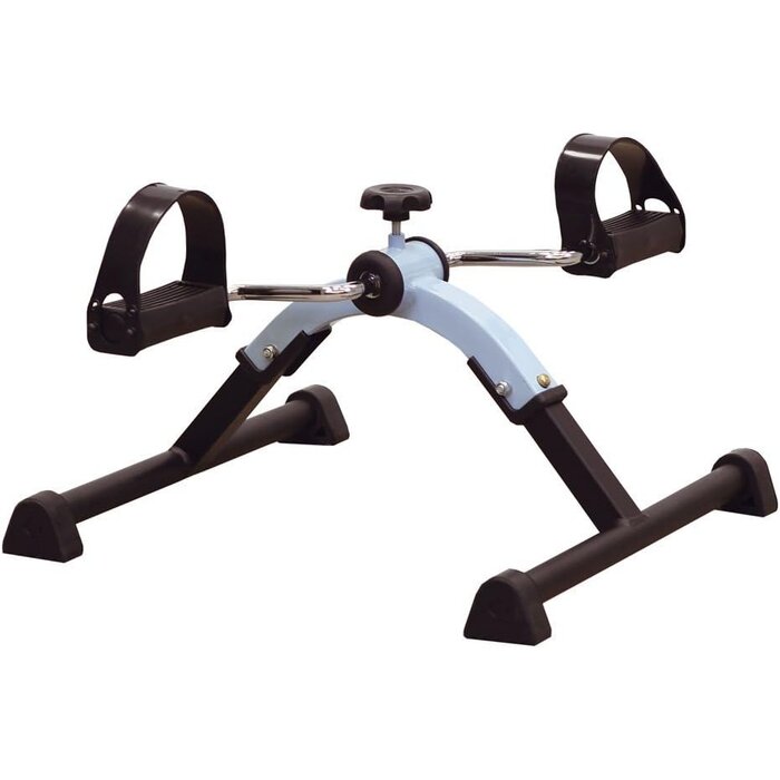 Foldable exercise bike with electronic tachometer