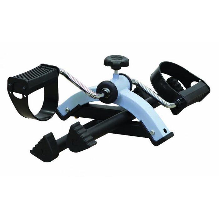Foldable exercise bike with electronic tachometer