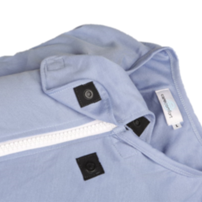 Nursing blanket without sleeves (model fitted sheet) steel blue