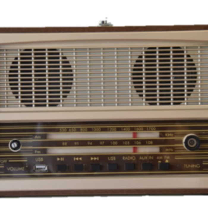 Radio rétro avec 1 bouton de commande