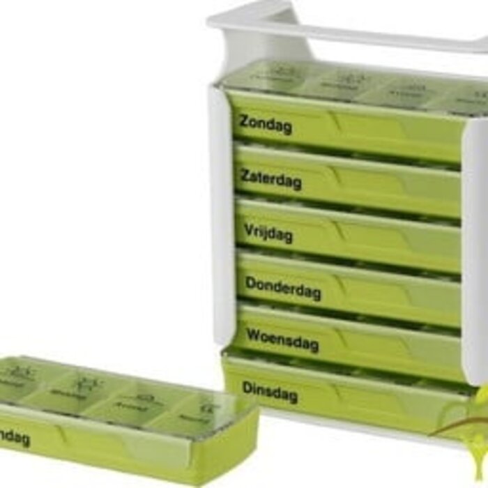 Pilulier Anabox Compact pour 1 semaine, 4 compartiments par jour