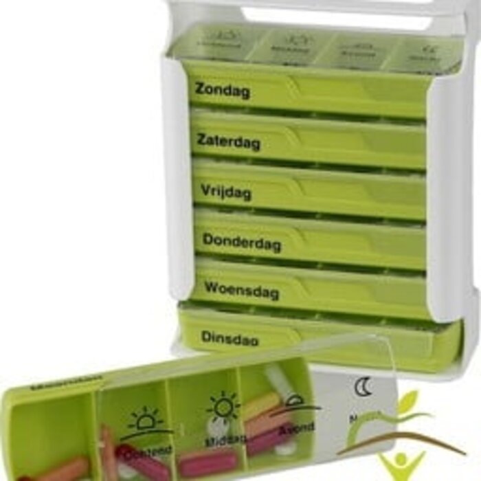 Pilulier Anabox Compact pour 1 semaine, 4 compartiments par jour