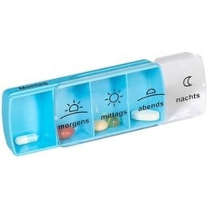 Pilulier Anabox Compact pour 1 semaine, 4 compartiments par jour