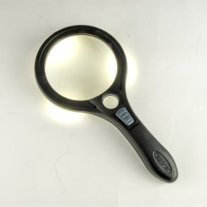 Vergrootglas rond met ledverlichting