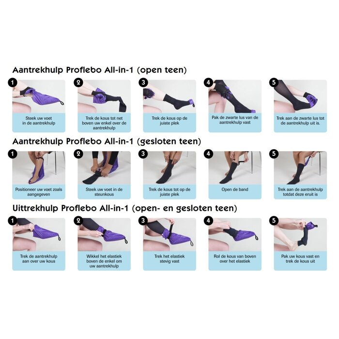 Proflebo All-in-One - putting on/taking off aid for compression stockings open/closed toe