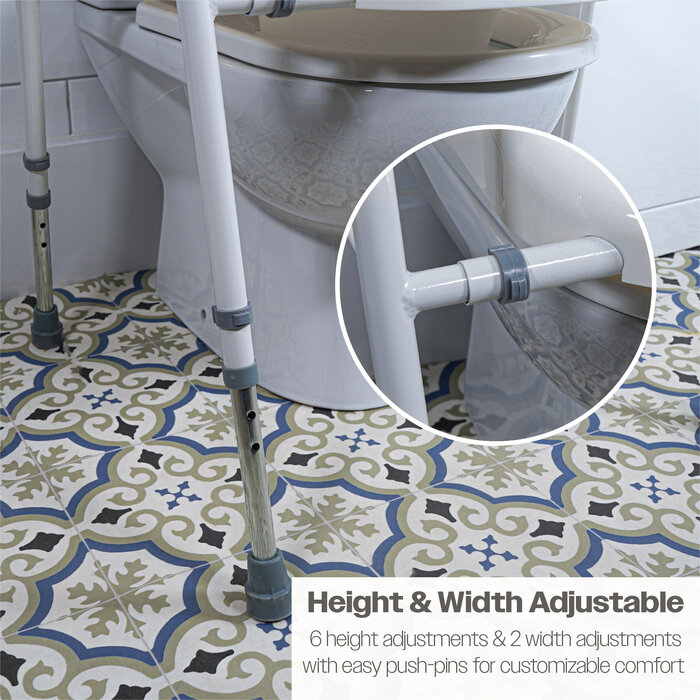 Adjustable Toilet Seat and Frame