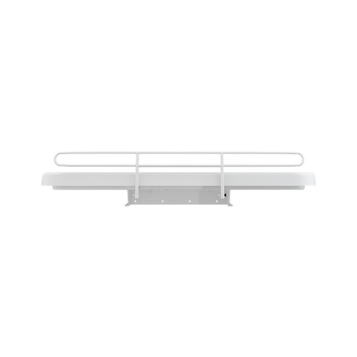 Civière de douche pour montage mural, pliable, matelas recouvert d'un film fermé avec trous de drainage