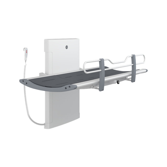 Shower stretcher, electrically height adjustable, 2 models