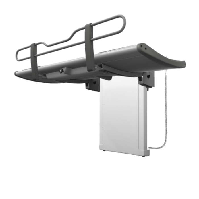 Shower stretcher, electrically height adjustable, 2 models