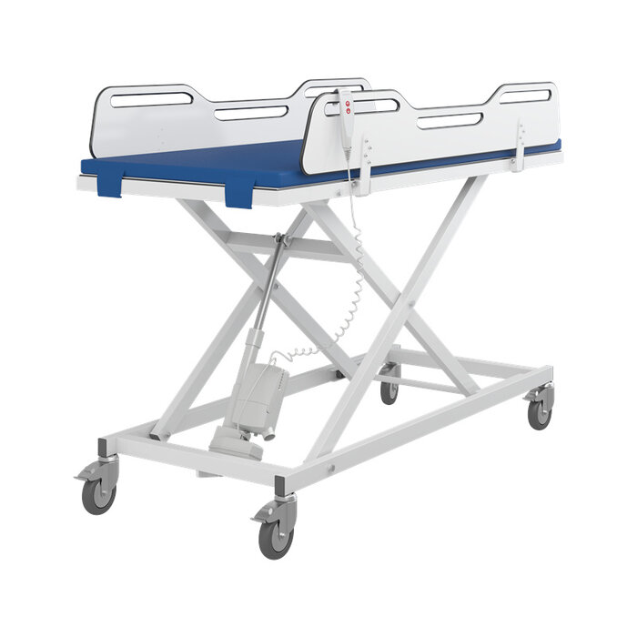 Mobile changing table, electrically height adjustable - available in 3 lengths