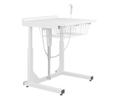 Freestanding changing table, electrically adjustable in height